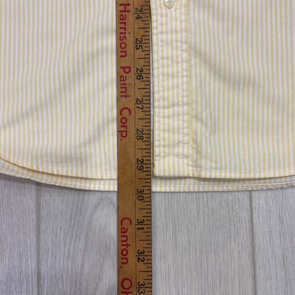 Polo Ralph Lauren Yellow & White Striped Button Down Men's XL - Picture 5 of 10